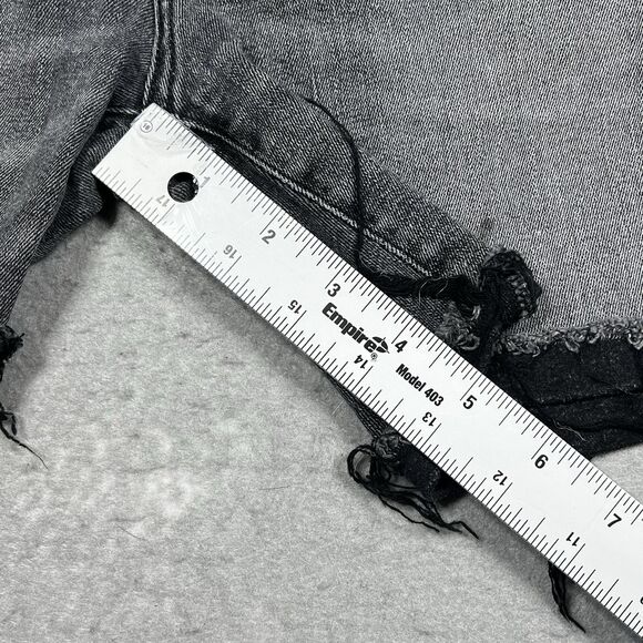 AGOLDE Jean Shorts Women’s 28 Light Denim High Rise Button Fly Cutoff Frayed - Picture 8 of 13